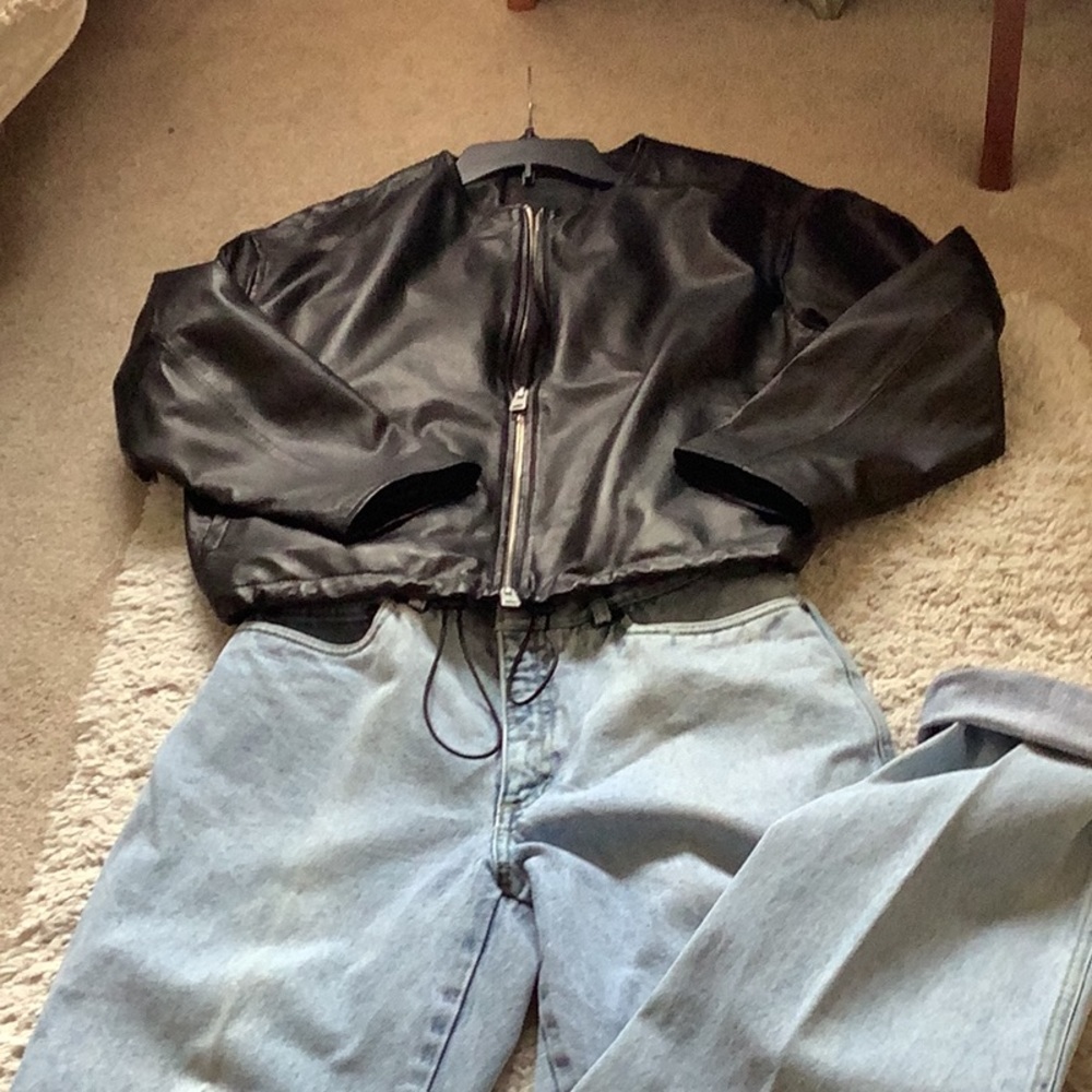 Gorgeous… Gorgeous All Saints Della Leather Bomber Jacket 🖤🖤🖤 - Picture 13 of 13